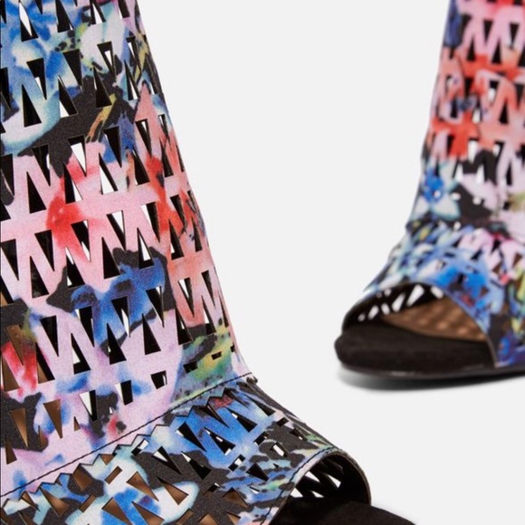 NWOT Justfab Robyn cutout open toe heeled sandals - Picture 3 of 10